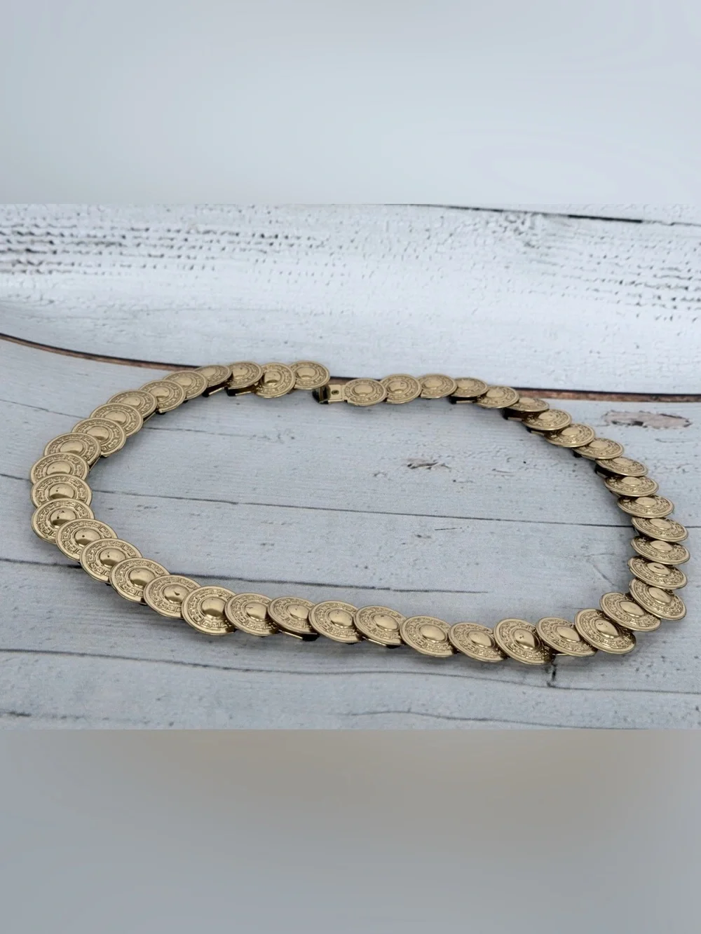 Vintage Style Gold Medallion Chain Belt | Boho Coin Statement Waist Belt
